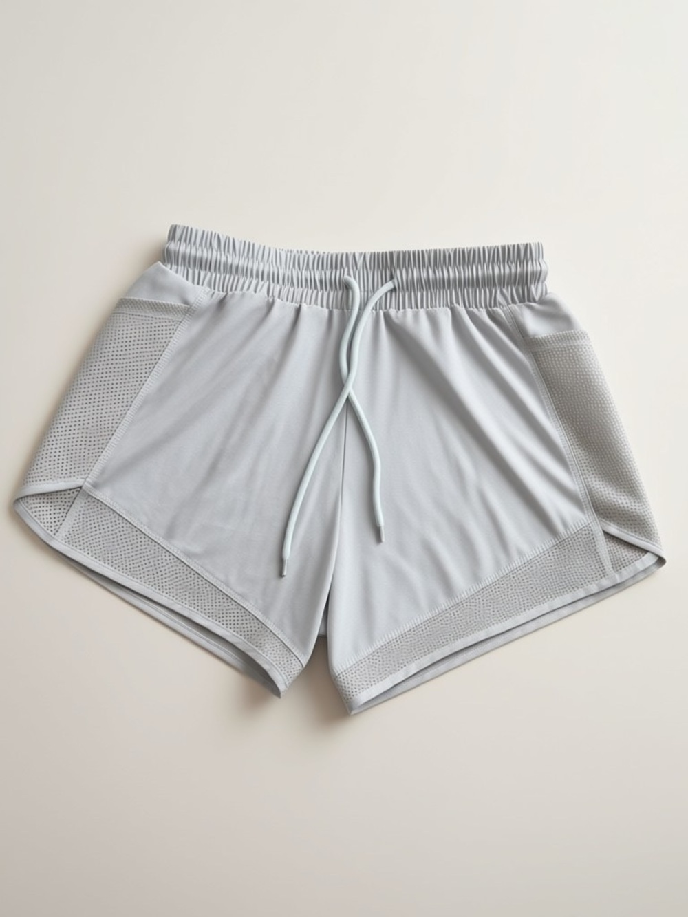 Otos white Women's Running Shorts with Drawstring (001)